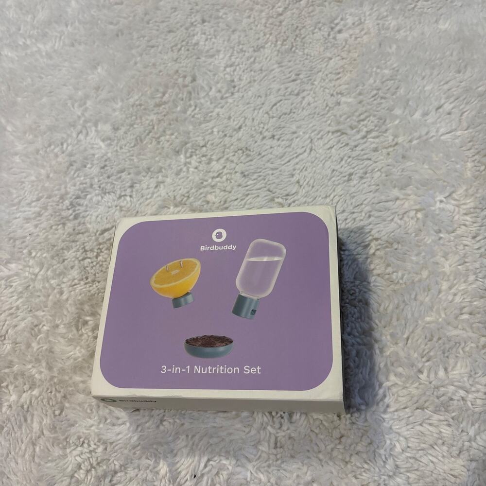 NWT Bird Buddy Pro 3-in-1 Nutrition Set Water Fountain Jelly Tray Fruit Outdoors